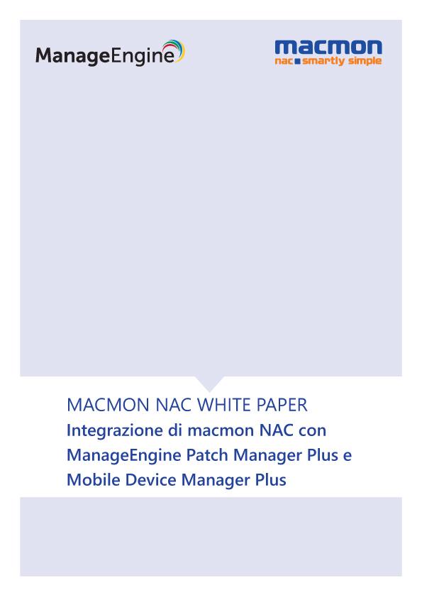 Whitepaper integrazione macmon - ManageEngine | Bludis