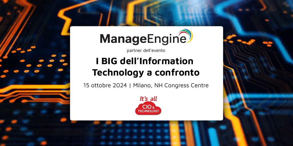 It's all CIO | ManageEngine | Eventi
