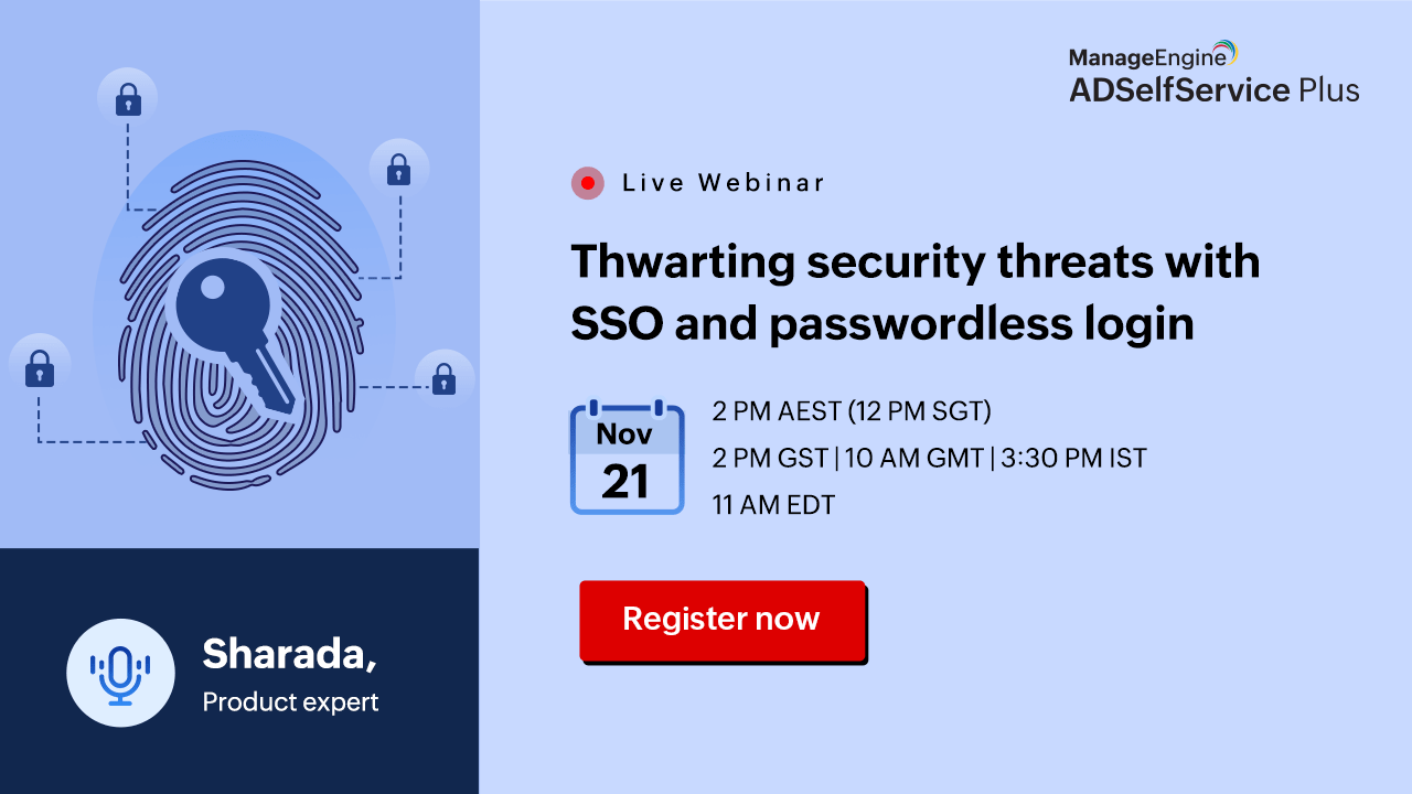 ManageEngine ADSelfService Plus | Bludis | Webinar