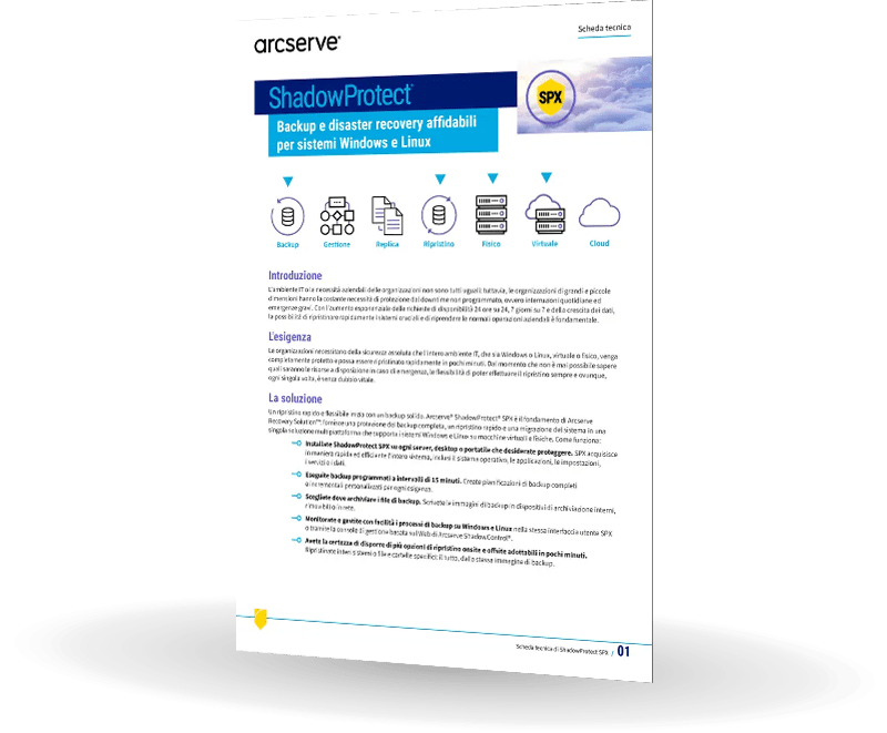 Arcserve ShadowProtect | Bludis | Brochure