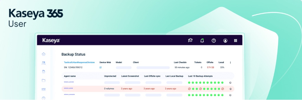 Kaseya 365 User | SaaS backup and recovery | Bludis