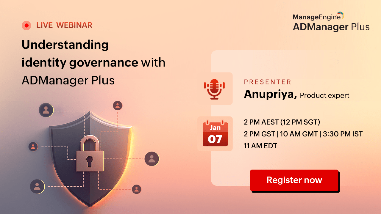 ManageEngine ADManager Plus | Bludis | Webinar