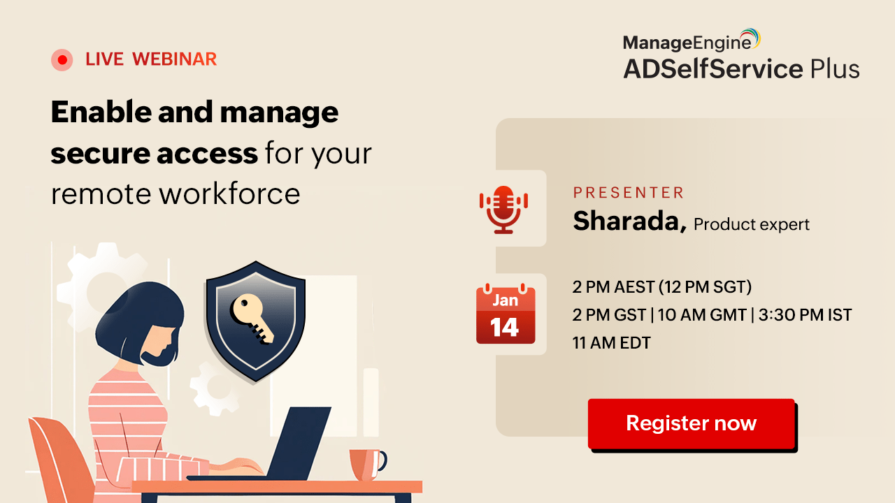 ManageEngine ADSelfService Plus | Bludis | Webinar