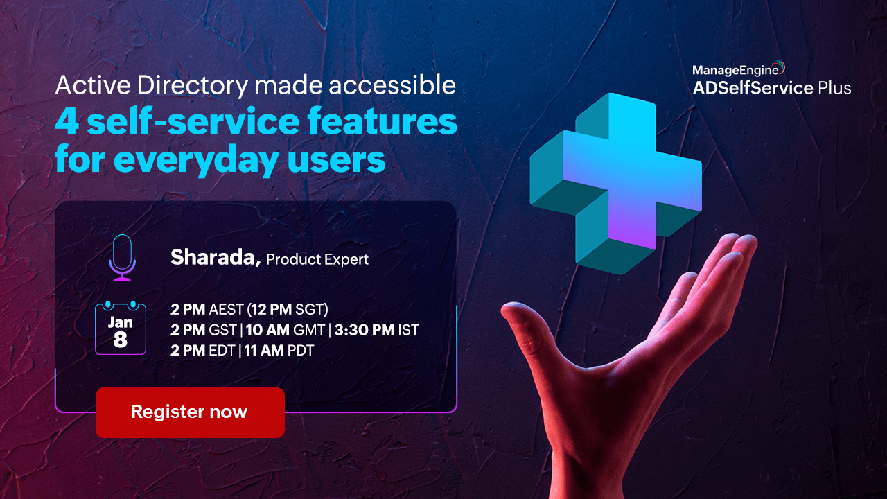 ManageEngineADSelfService Plus | Bludis | Webinar