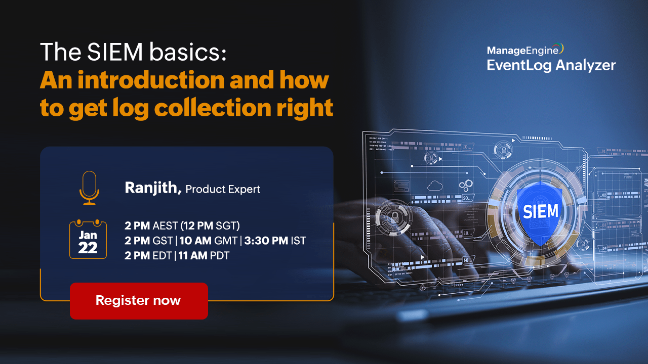 manageengine eventlog analyzer | bludis | webinar