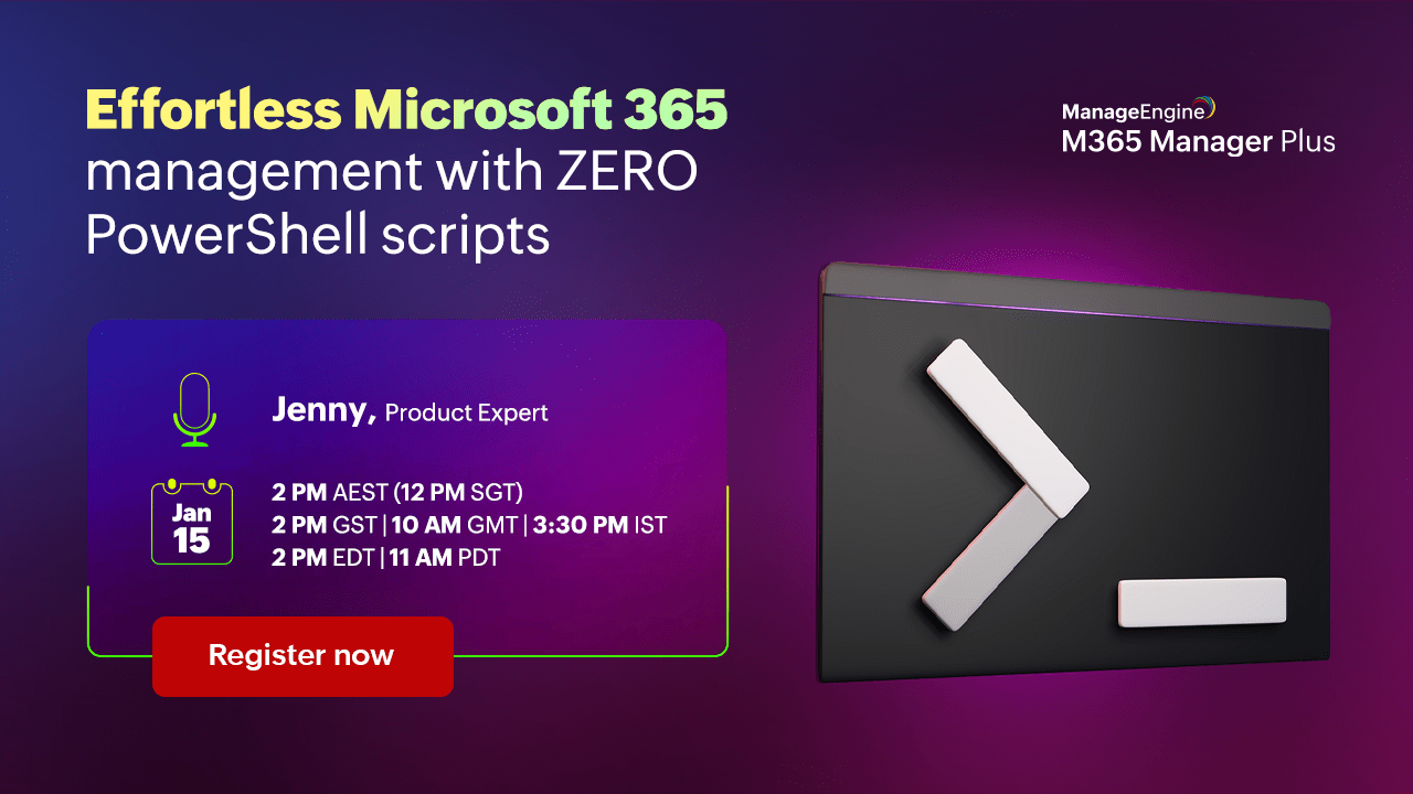 ManageEngine M365 Manager Plus | Bludis | Webinar