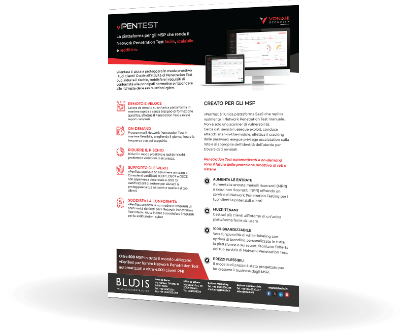 Brochure Vonahi vPentest MSP | Bludis