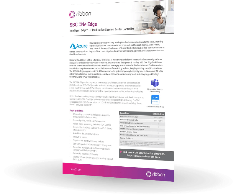 Datasheet Ribbon SBC CNe | Bludis