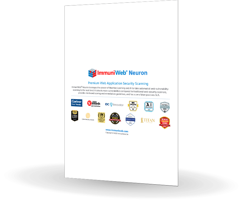 ImmuniWeb Neuron | Bludis