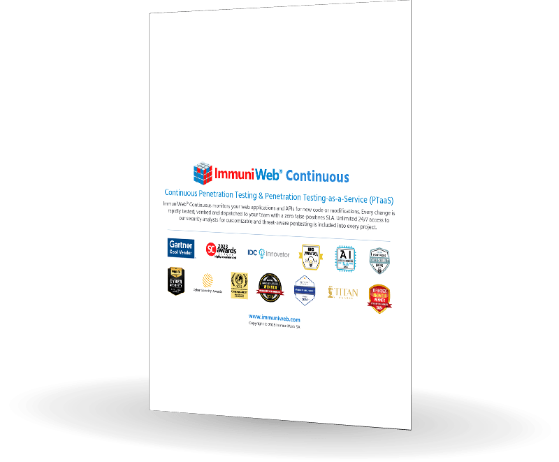 Immuniweb Continuous | Bludis