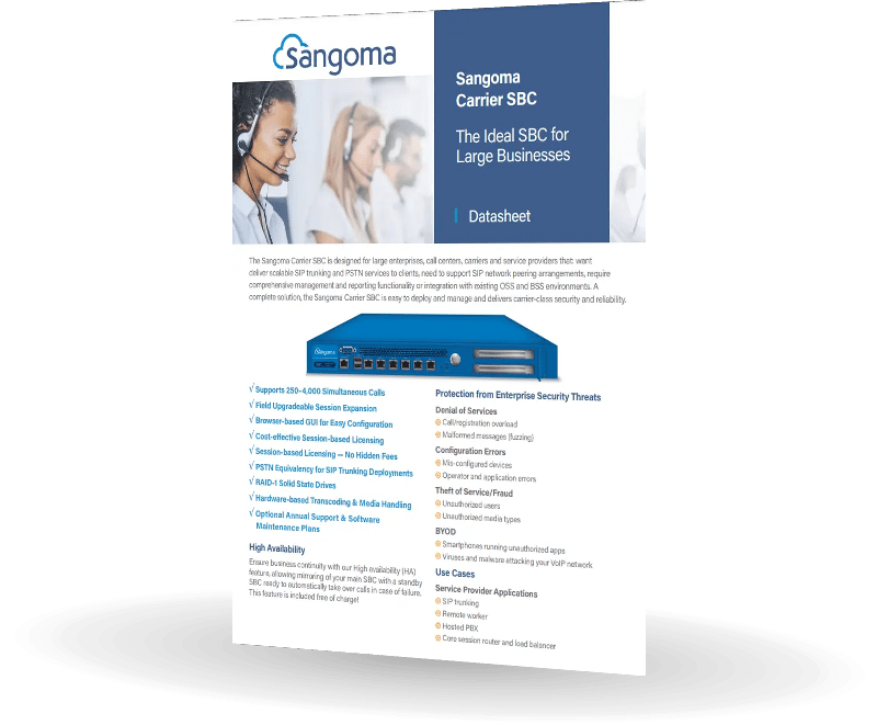 Datasheet Sangoma SBC Carrier