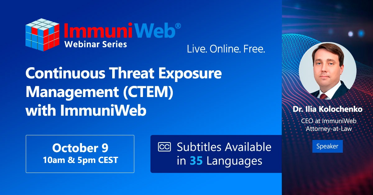 ImmuniWeb | Webinar | Bludis