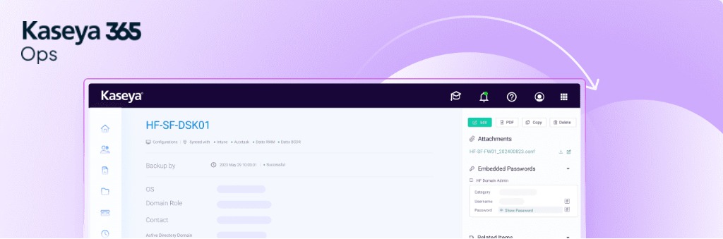 Kaseya 365 Ops | It Documentation | Bludis