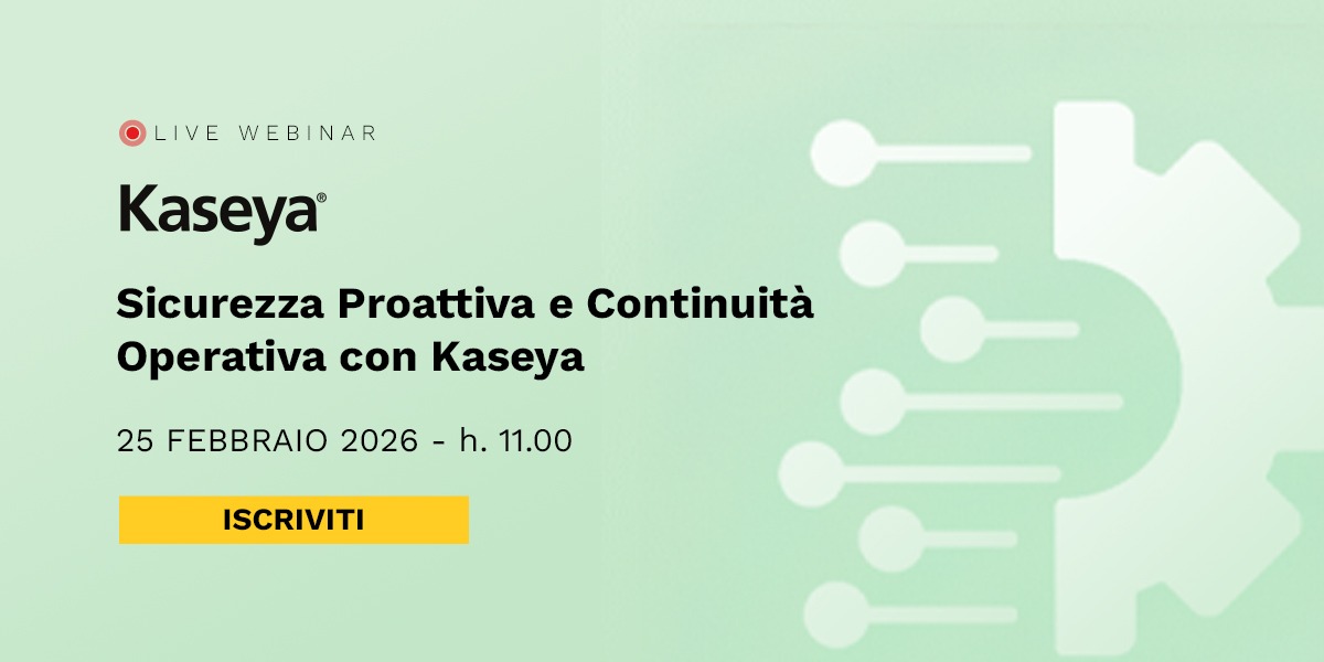 Kaseya Soluzioni Integrate | Webinar | Bludis